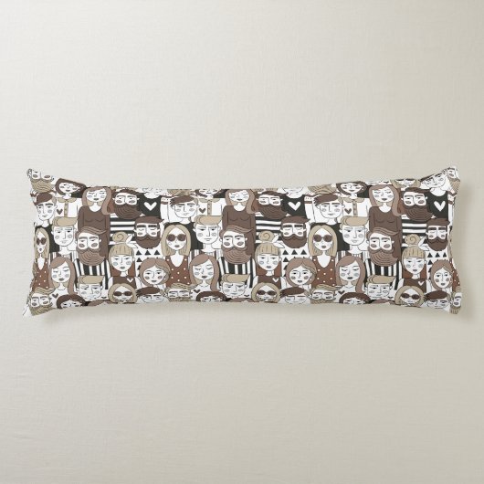 Hipster Pattern body kussens (Voorkant)