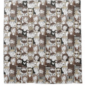 Hipster Pattern-gordijn Douchegordijn (Voorkant)