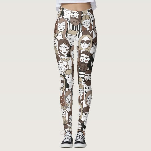 Hipster Pattern leggings (Voorkant)