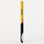 Hipster Penguin - Cute Cartoon Yellow Pink Case-Mate iPhone Case (Achterkant/rechts)