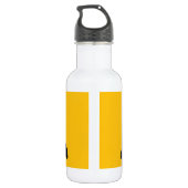 Hipster Penguin - Cute Cartoon Yellow Pink Waterfles (Achterkant)