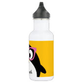 Hipster Penguin - Cute Cartoon Yellow Pink Waterfles (Rechts)