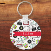 Hipster persoonlijke Sleutelhanger (Voorkant)
