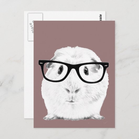 Hipster Pigster Briefkaart (Voorkant / Achterkant)