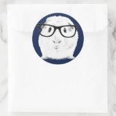 Hipster Pigster Ronde Sticker (Tas)