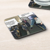 Hipster Piloot Grappig Drankjes Onderzetter (Linkerzijde)