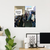 Hipster Piloot Grappige Poster (Thuiskantoor)