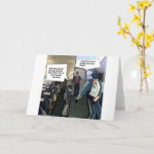 Hipster Pilot Funny Kaart (Gele Bloem)