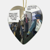 Hipster Pilot Funny Keramisch Ornament (Links)