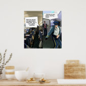 Hipster Pilot Funny Poster (Keuken)