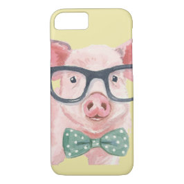 Hipster Pink Pig iPhone 8/7 Hoesje