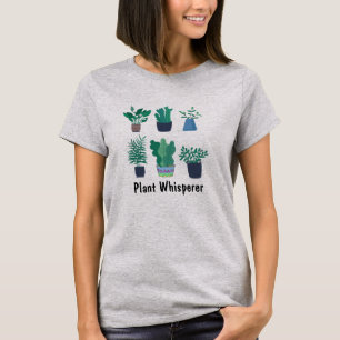 Hipster Plant Whisperer Floral T-shirt T-shirt des