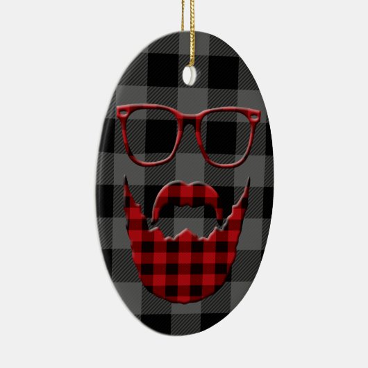 Hipster Pset Beard Keramisch Ornament (Rechts)