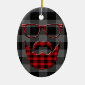 Hipster Pset Beard Keramisch Ornament (Voorkant)