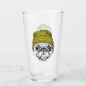 Hipster Pug | Het is Cool Glas (Voorkant)