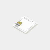 Hipster Pug | Het is Cool | Jouw namen toevoegen Post-it® Notes (Schuin)