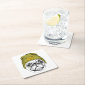 Hipster Pug | Het is Cool Kartonnen Onderzetters (Insitu)