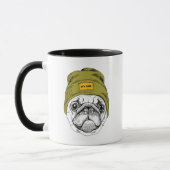 Hipster Pug | Het is Cool Mok (Links)