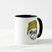 Hipster Pug | Het is Cool Mok (Voorkant rechts)