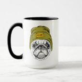 Hipster Pug | Het is Cool Mok (Links)
