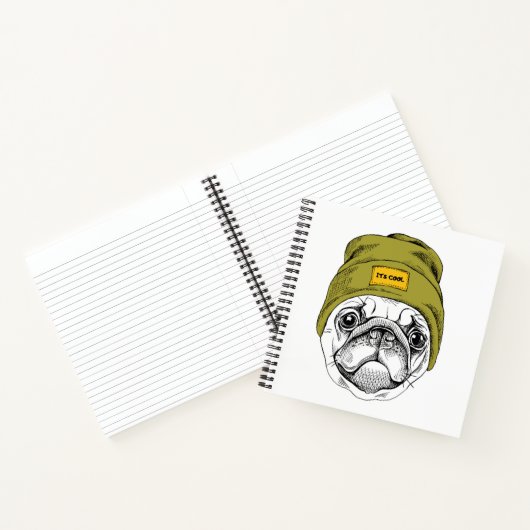 Hipster Pug | Het is Cool Notitieboek (Binnen)