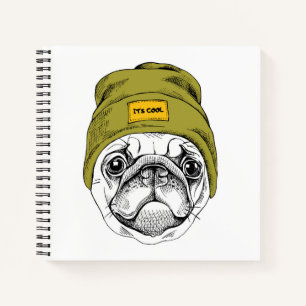 Hipster Pug   Het is Cool Notitieboek