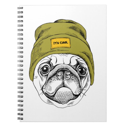 Hipster Pug | Het is Cool Notitieboek (Voorkant)
