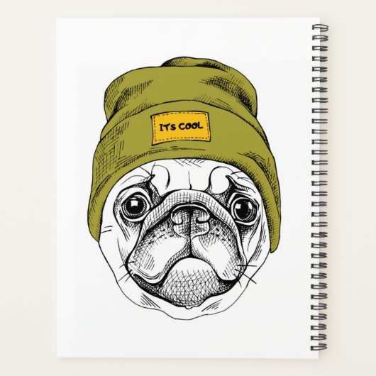 Hipster Pug | Het is Cool Planner (Achterkant)