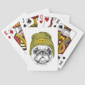 Hipster Pug | Het is Cool Pokerkaarten (Achterkant)