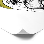 Hipster Pug | Het is Cool Poster (Hoek)