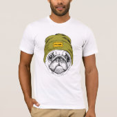 Hipster Pug | Het is Cool T-shirt (Voorkant)