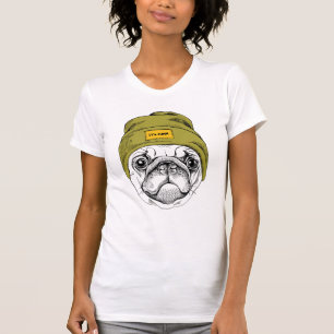 Hipster Pug   Het is Cool T-shirt