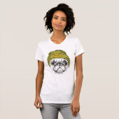 Hipster Pug | Het is Cool T-shirt (Voorkant volledig)