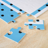 Hipster Pug on Polka Dots, gepersonaliseerde Kinde Legpuzzel (Zijkant)