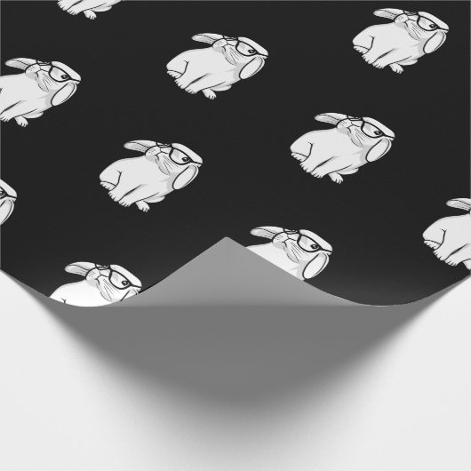 Hipster Rabbit Funny Bunny Met Brillen Schattige A Cadeaupapier (Hoek)