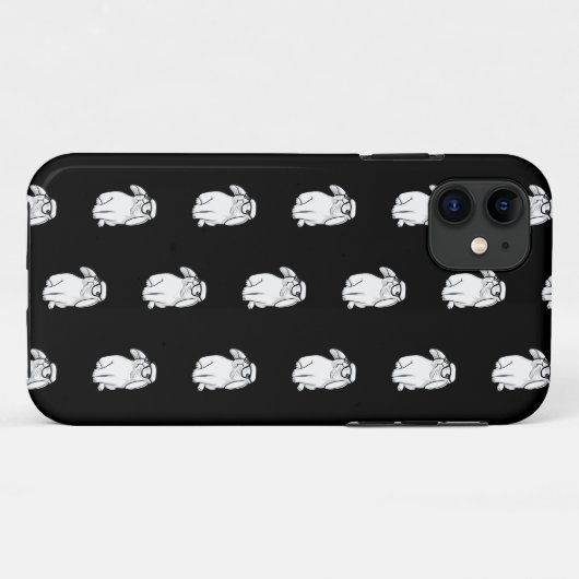 Hipster Rabbit Funny Bunny Met Brillen Schattige A Case-Mate iPhone Case (Achterkant (horizontaal))