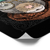 Hipster Rat met glazen muis Rodent Lover 546 Poster (Hoek)