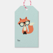 Hipster Red Fox Cadeaulabel (Voorkant)