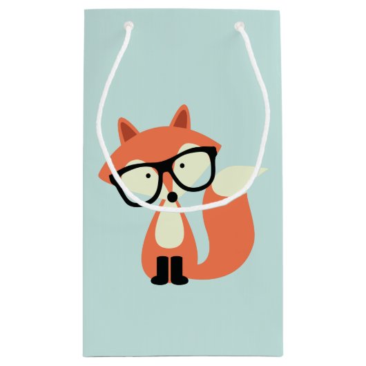 Hipster Red Fox Klein Cadeauzakje (Achterkant)