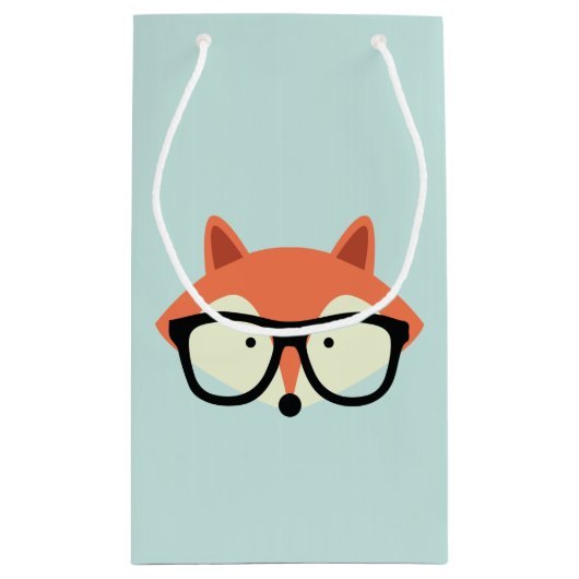 Hipster Red Fox Klein Cadeauzakje (Achterkant)