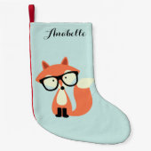 Hipster Red Fox Kleine Kerstsok (Voorkant)