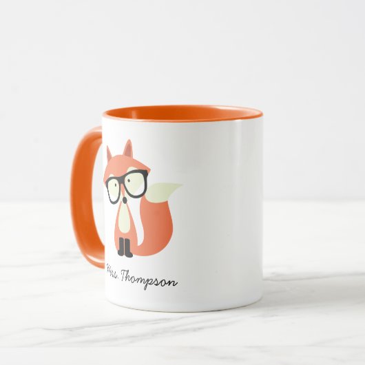 Hipster Red Fox Mok (Voorkant links)