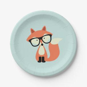 Hipster Red Fox Papieren Bordje