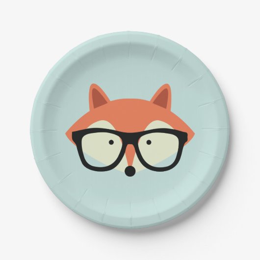Hipster Red Fox Papieren Bordje (Voorkant)