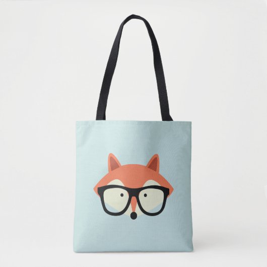 Hipster Red Fox Tote Bag (Voorkant)