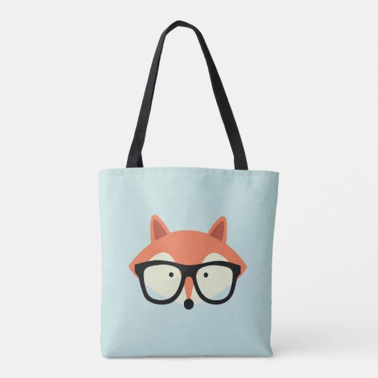 Hipster Red Fox Tote Bag (Achterkant)
