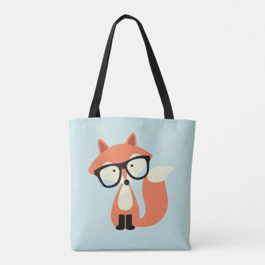 Hipster Red Fox Tote Bag (Achterkant)
