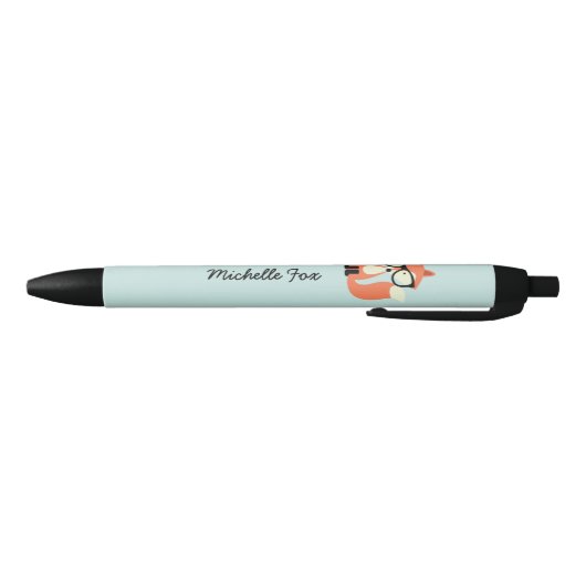 Hipster Red Fox Zwarte Inkt Pen (Bodem)