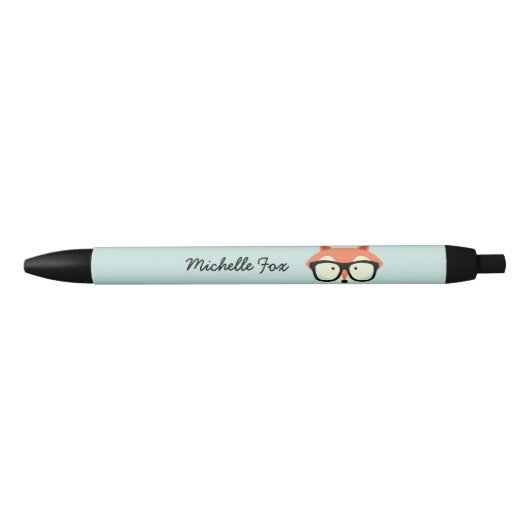 Hipster Red Fox Zwarte Inkt Pen (Voorkant)