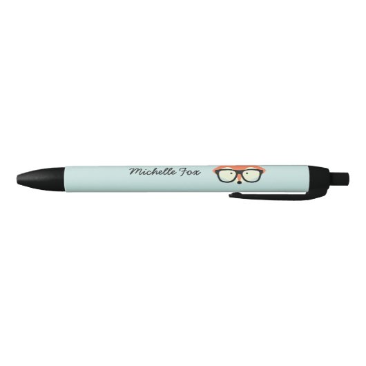 Hipster Red Fox Zwarte Inkt Pen (Bodem)